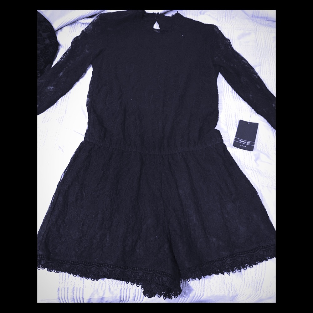 NWT Zara Black Lace Romper
